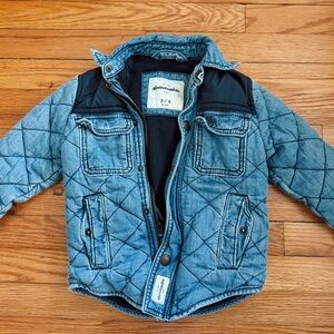 Abercrombie & Fitch Light Blue Quilted Denim Jacket